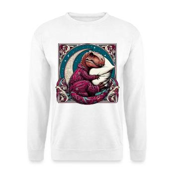 T-Rex Sleeping Hobby Cadeau - Sweat-shirt Unisexe - blanc - Devant