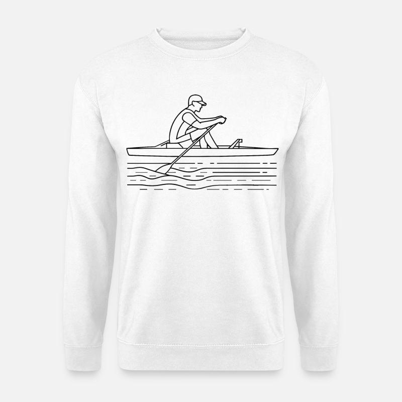 Rower Drawing - Unisex Sweatshirt - white