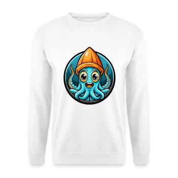 Squid Colorful Kawaii Cartoon Character Clipart - Unisex Sweatshirt - white - Front