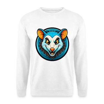 Opossum coloré Kawaii Dessin animé Personnage Clipart - Sweat-shirt Unisexe - blanc - Devant