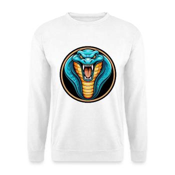 Cobra Colorful Kawaii Cartoon Character Clipart - Unisex Sweatshirt - white - Front