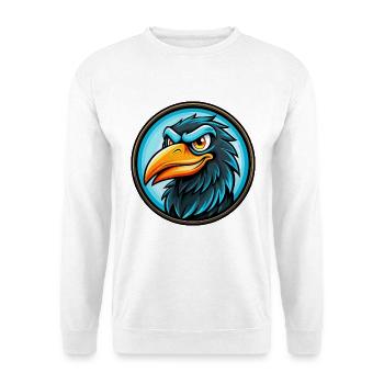 Krähe Bunt Kawaii Cartoon Figur Clipart Haustier - Unisex Pullover - Weiß - Vorne - Alina (178cm) & Michal (187cm)