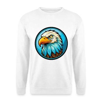 Adler Bunte Kawaii Cartoon Figur Clipart - Unisex Pullover - Weiß - Vorne