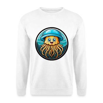 Jellyfish Colorful Kawaii Cartoon Character Animal - Unisex Sweatshirt - white - Front