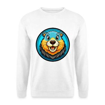 Murmeltier Buntes Kawaii Cartoon Figur Tier - Unisex Pullover - Weiß - Vorne