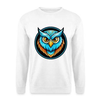 Owl Colorful Kawaii Cartoon Character Clipart Pet - Unisex Sweatshirt - white - Front