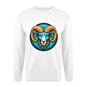 Ram Bunte Kawaii Cartoon Figur Clipart Haustier - Unisex Pullover - Weiß - Vorne