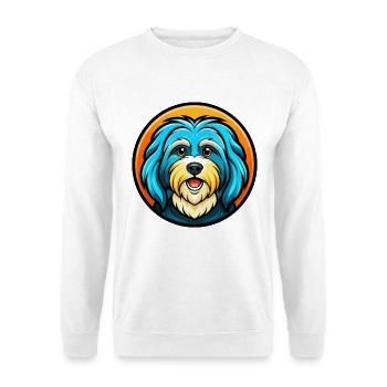 Havaneser Hund Bunte Kawaii Cartoon Figur Haustier - Unisex Pullover - Weiß - Vorne