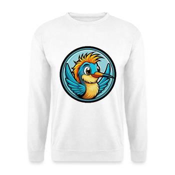Colibri coloré Kawaii personnage de dessin animé animal de compagnie - Sweat-shirt Unisexe - blanc - Devant
