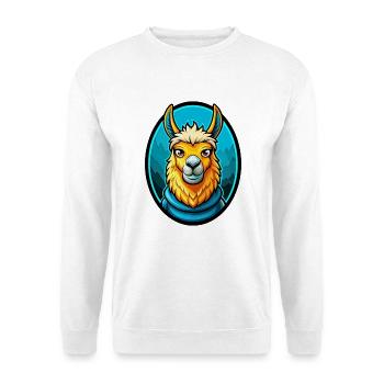 Llama Colorful Kawaii Cartoon Character Clipart - Unisex Sweatshirt - white - Front
