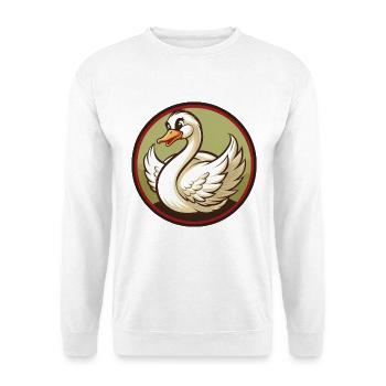 cygne coloré kawaii dessin animé personnage clipart animal de compagnie - Sweat-shirt Unisexe - blanc - Devant