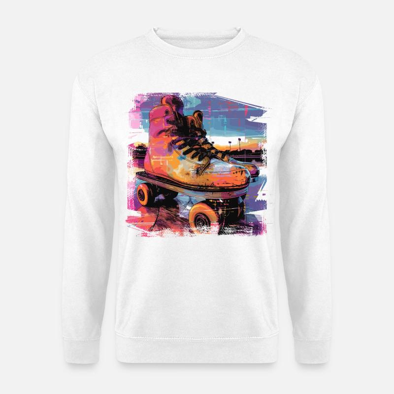Rollerskates Illustration - Unisex Pullover - Weiß