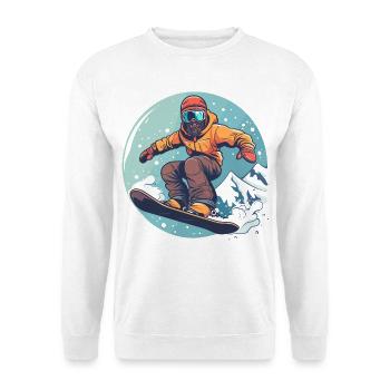Snowboarding Graphics - Unisex Sweatshirt - white - Front