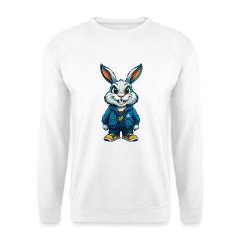 Rabbit Cool Kawaii Cartoon Character Clipart - Unisex Sweatshirt - white - Front