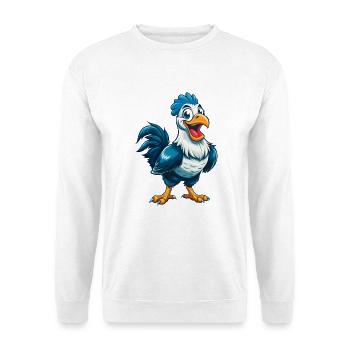 poulet cool kawaii dessin animé personnage clipart - Sweat-shirt Unisexe - blanc - Devant