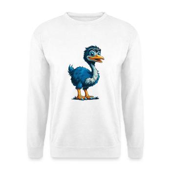 Emu Cool Kawaii Cartoon Character Clipart - Unisex Sweatshirt - white - Front