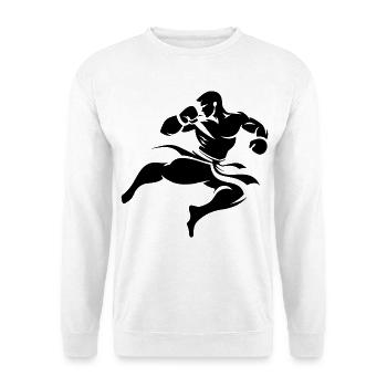 Kickboxing Drawing - Unisex Sweatshirt - white - Front