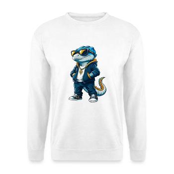 Lizard Cool Cartoon Character Kawaii Clipart - Unisex Sweatshirt - white - Front