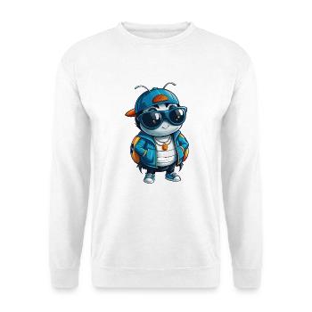 Marienkäfer Cool Cartoon Figur Kawaii Clipart - Unisex Pullover - Weiß - Vorne