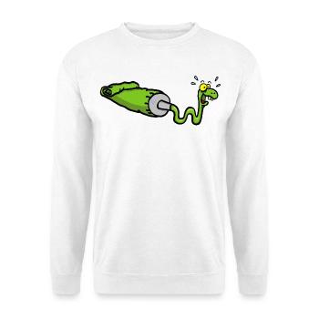 Green snake and gouache tube - Unisex Sweatshirt - white - Front