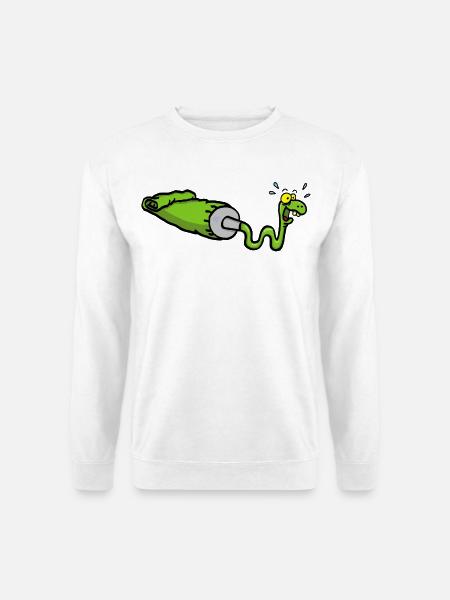 Green snake and gouache tube - Unisex Sweatshirt - white