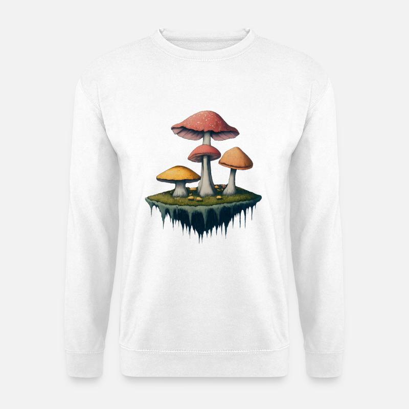 VERZAUBERTE PILZINSEL - Unisex Pullover - Weiß