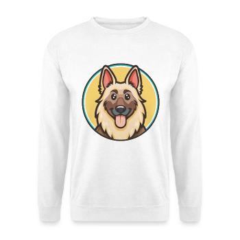 Berger afghan, race de chien, dessin animé kawaii clipart - Sweat-shirt Unisexe - blanc - Devant