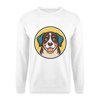 Appenzeller Sennenhund race de chien dessin animé Kawaii - Sweat-shirt Unisexe - blanc - Devant