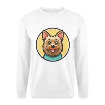 Australian Silky Terrier Dog Breed Cartoon Kawaii - Unisex Sweatshirt - white - Front