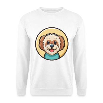 Bolognese Dog Breed Cartoon Kawaii Clipart Animal - Unisex Sweatshirt - white - Front