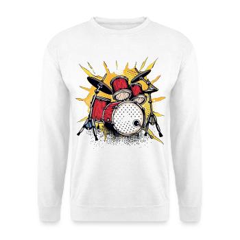 Cartoon Drums - Unisex Sweatshirt - white - Front