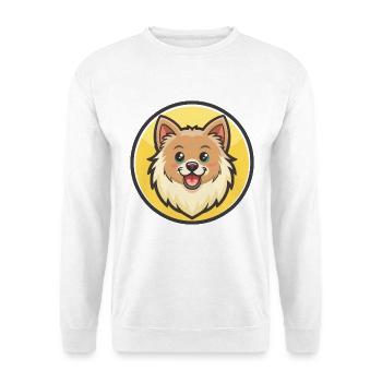 Chien Spitz danois, dessin animé Kawaii, clipart pour animaux de compagnie - Sweat-shirt Unisexe - blanc - Devant