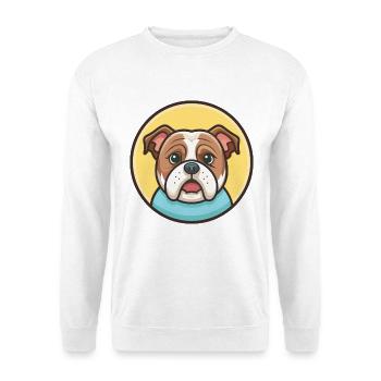 Bouledogue anglais Chien Race Dessin animé Kawaii Clipart - Sweat-shirt Unisexe - blanc - Devant