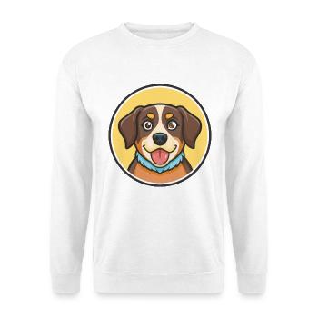 Entlebucher bouvier chien de famille dessin animé Kawaii animal de compagnie - Sweat-shirt Unisexe - blanc - Devant