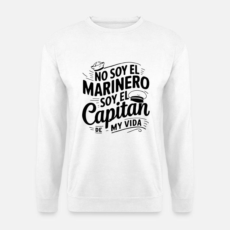 Kapitän meines Lebens - Unisex Pullover - Weiß