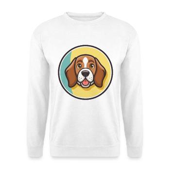 Français Tricolore Chien Race Dessin Animé Kawaii Pet - Sweat-shirt Unisexe - blanc - Devant