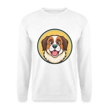 Moskau Wachhund Hunderasse Cartoon Kawaii Clipart - Unisex Pullover - Weiß - Vorne