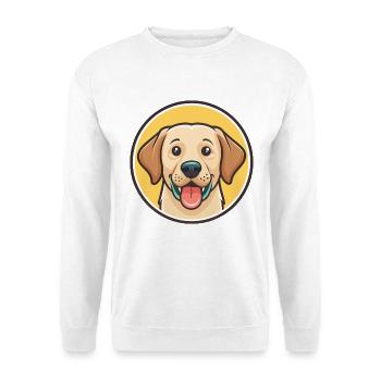 Labrador Hunderasse Bunte Karikatur Kawaii Clipart - Unisex Pullover - Weiß - Vorne