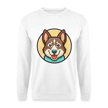 Lundehund Chien Race Dessin animé Kawaii Clipart Animal - Sweat-shirt Unisexe - blanc - Devant