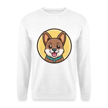 Kyi Leo Hunderasse Cartoon Figur Kawaii Clipart - Unisex Pullover - Weiß - Vorne