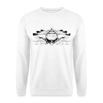 Bateau à rames de course - Sweat-shirt Unisexe - blanc - Devant