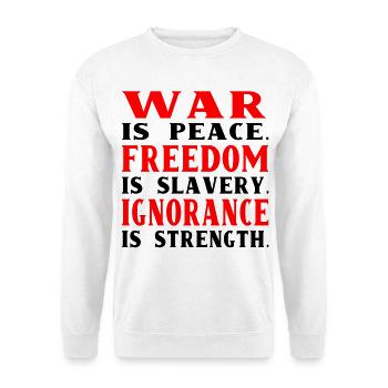 La guerre est la paix - Sweat-shirt Unisexe - blanc - Devant