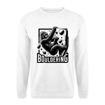 Bouldering Gorilla Silverback Cadeau - Sweat-shirt Unisexe - blanc - Devant