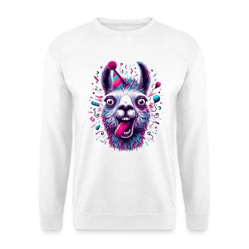 Party Llama Celebrate Gift - Unisex Sweatshirt - white - Front