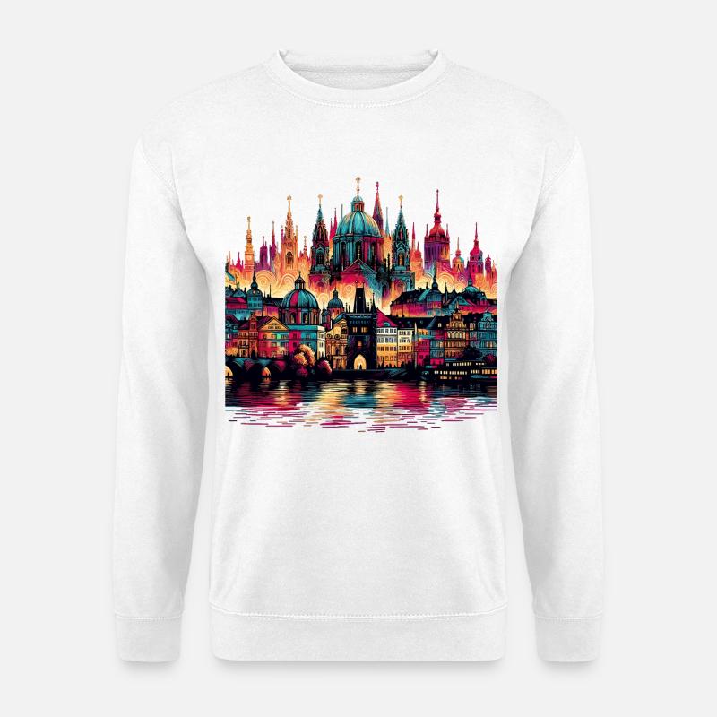 Prag Hauptstadt Tschechien Geschenk - Unisex Pullover - Weiß
