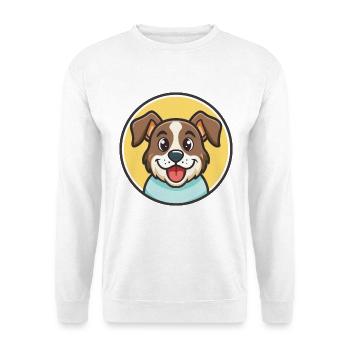 Slovensky Cuvac chien race dessin animé Kawaii Clipart - Sweat-shirt Unisexe - blanc - Devant