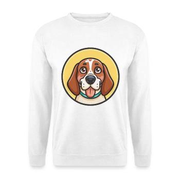 Jugoslawische Windhund Rasse Karikatur Kawaii Clipart - Unisex Pullover - Weiß - Vorne