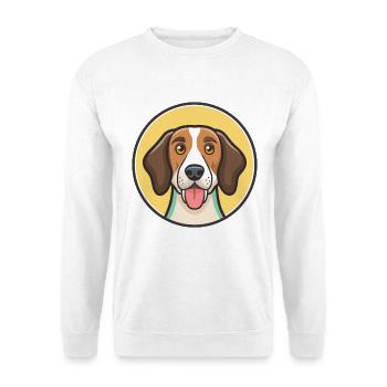 Treeing Walker Coonhound Dog Breed Cartoon Kawaii - Unisex Sweatshirt - white - Front