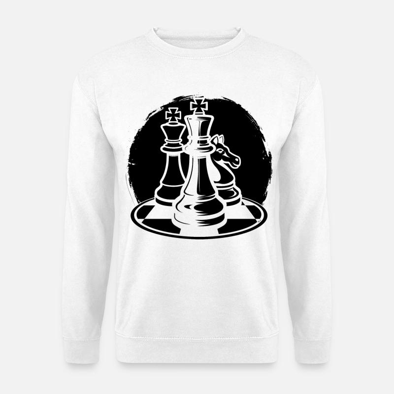 Schachfiguren - Unisex Pullover - Weiß