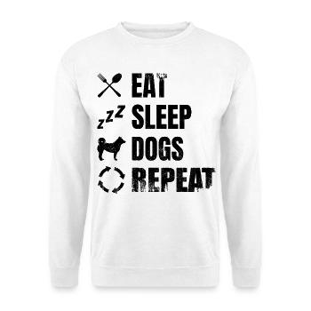 Eat Sleep Dogs Repeat - Unisex Sweatshirt - white - Front